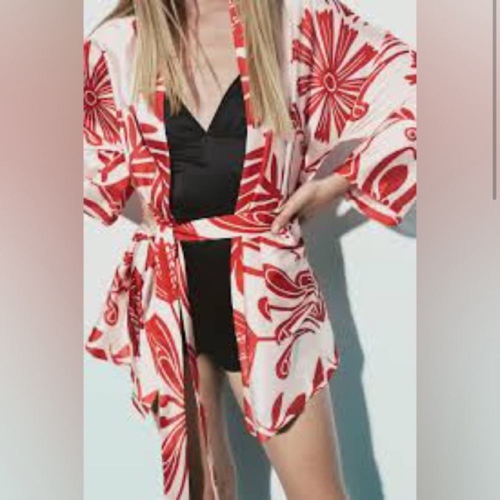 Zara belted kimono, NWOT, never worn, size M-L